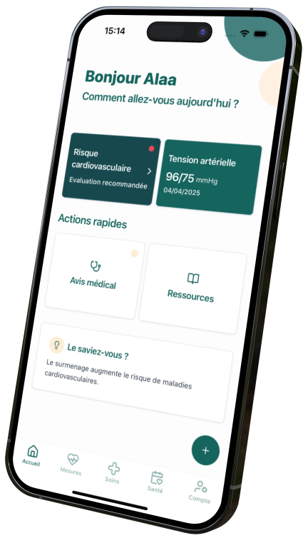 Application Preva sur smartphone